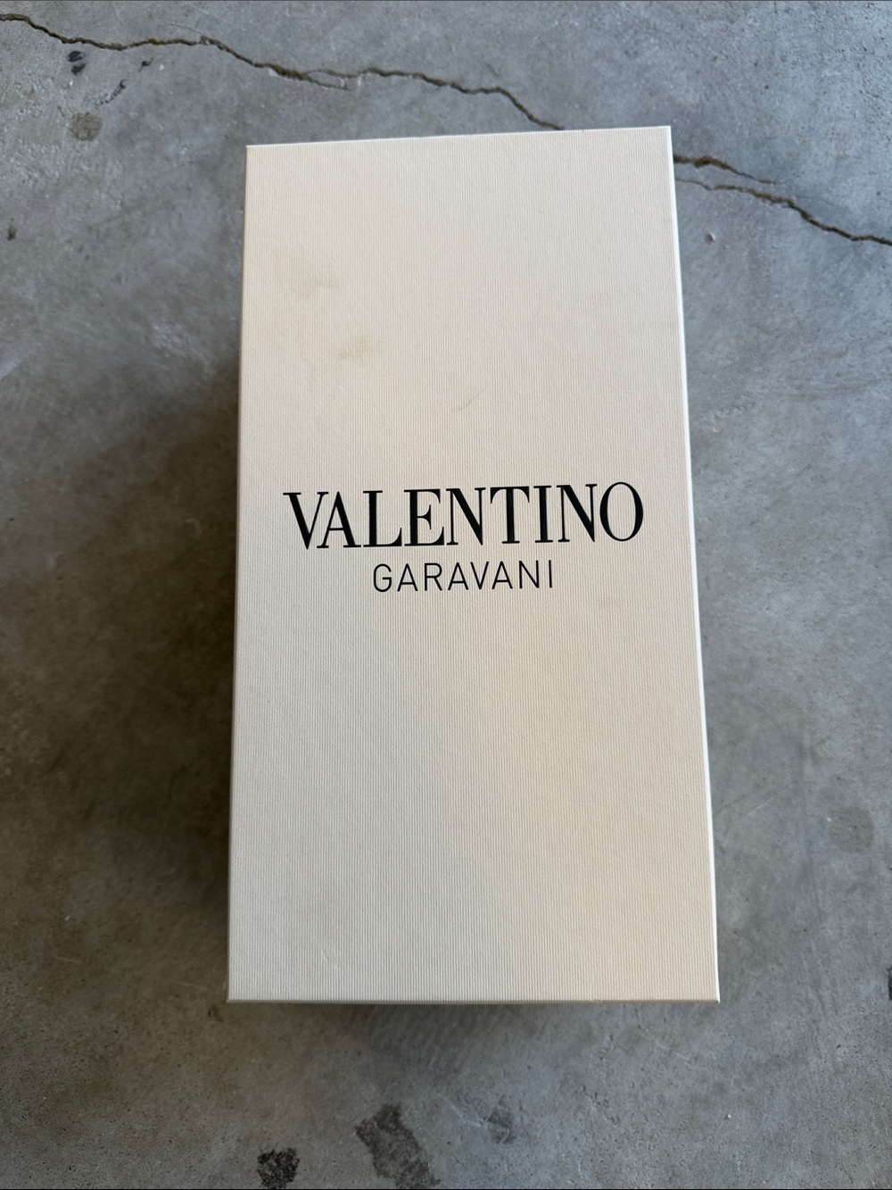 Valentino Garavani Cream Box with Black Logo